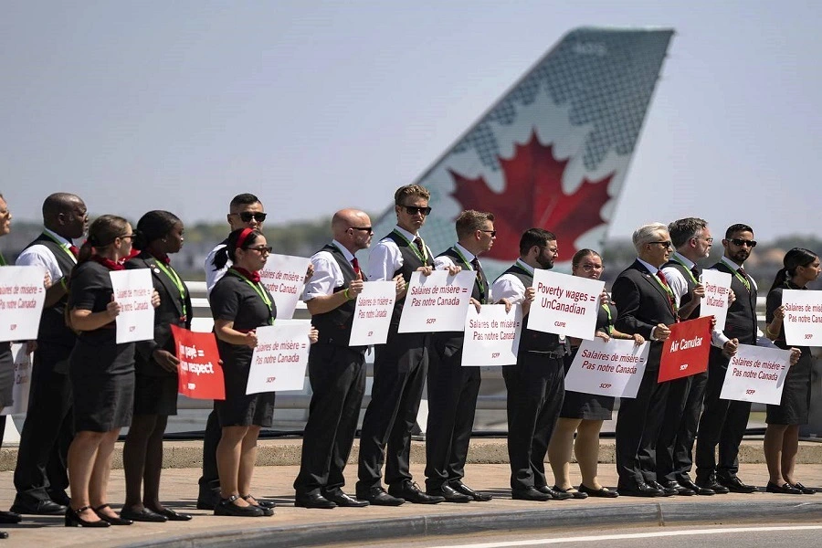 Air Canada приостановила функционирование из-за того, что бастующий профсоюз не подчиняется приказу вернуться к работе